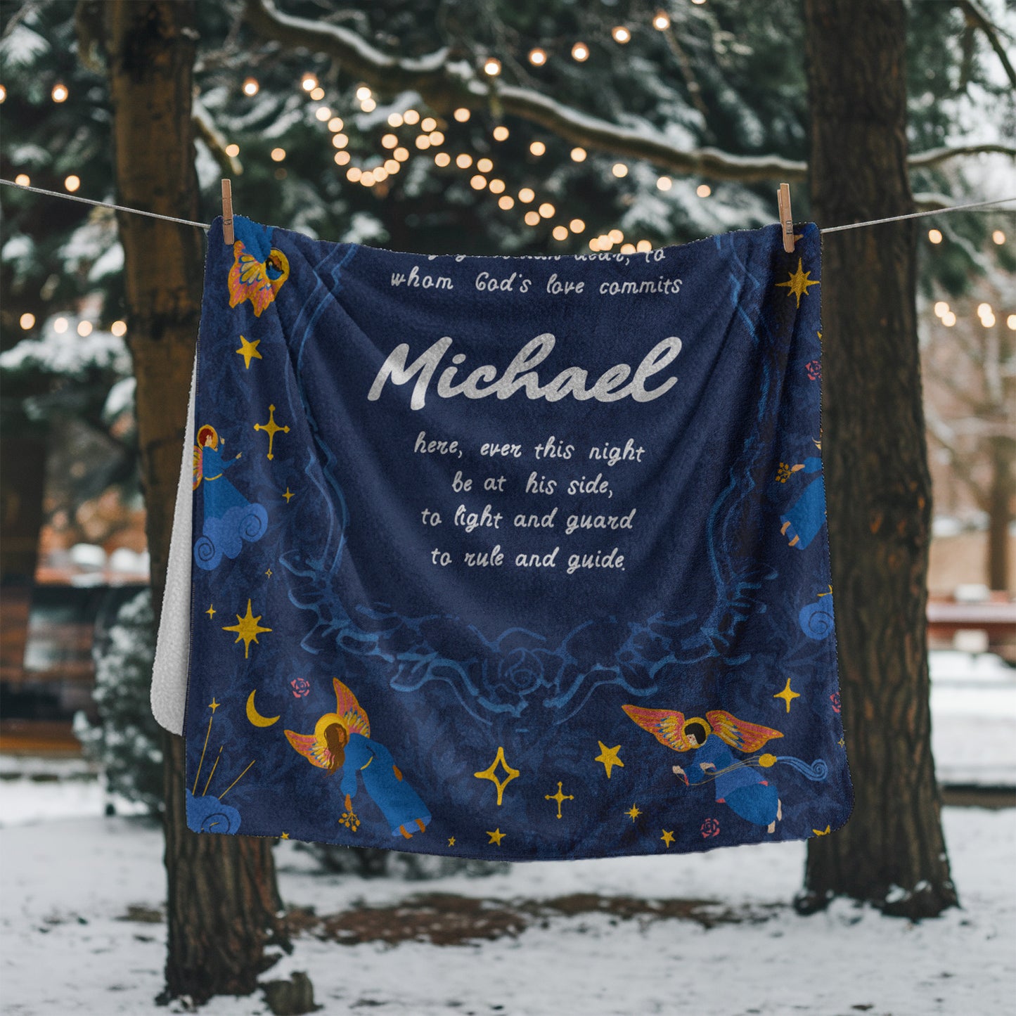 Personalized Guardian Angel Blanket